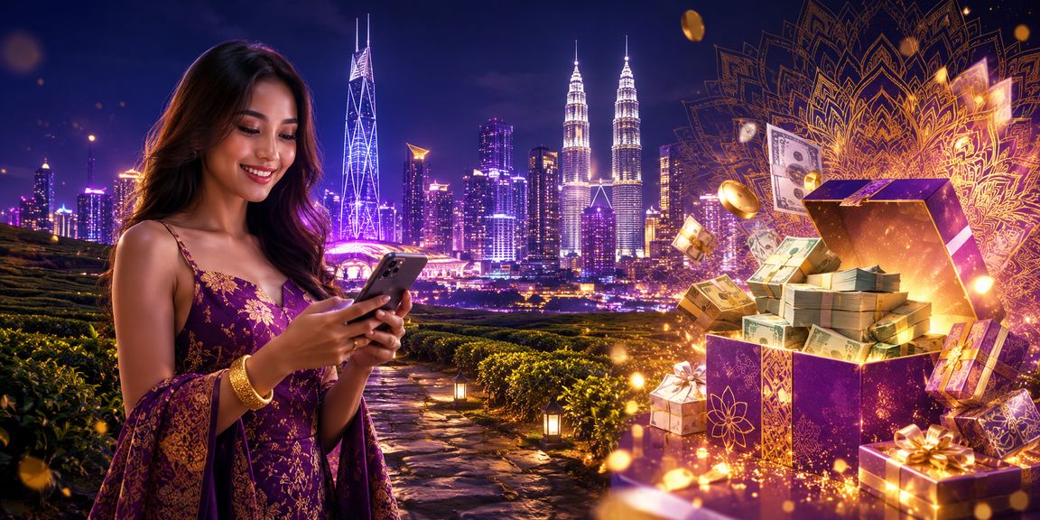 Pemain mengakses permainan slot kasino mudah alih 1060 di Kuala Lumpur